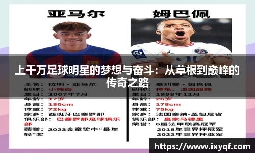 上千万足球明星的梦想与奋斗：从草根到巅峰的传奇之路